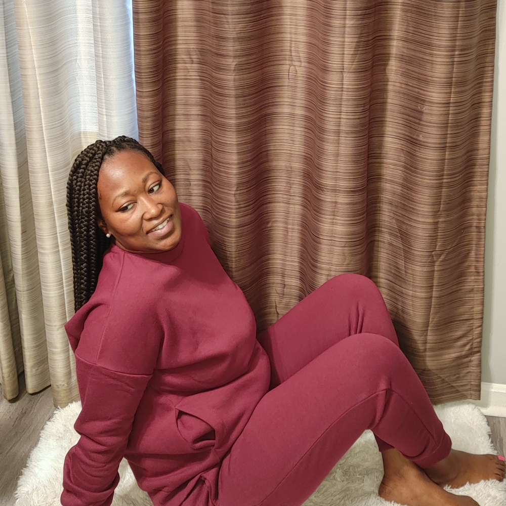 Fleece lined jogger set